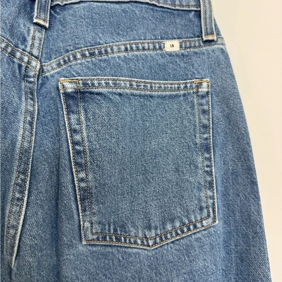 Aritzia Sunday Best Blue Straight Leg Jeans High-Waisted size 25 - Picture 7 of 8